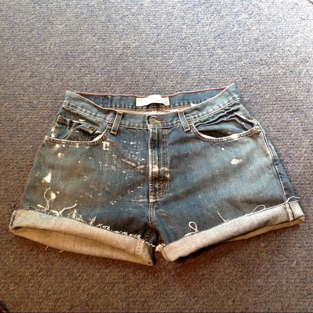 Women’s Distressed Denim Jean Shorts - Blue
